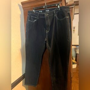 a.n.a Dark Wash Mid-Rise Skinny Jeans